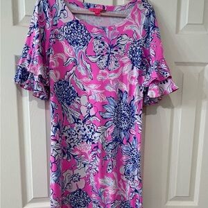 Lilly Pulitzer Pink and Blue Floral Blouse